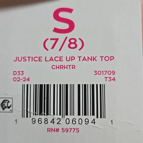 Justice Kids 7/8 Gray Tank Top - Picture 5 of 5